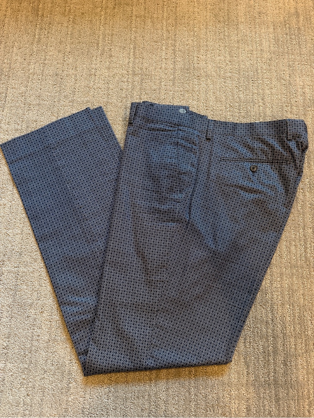 Banana Republic Men's Navy Patterned Dress Pants - size 36 waist/34 inseam